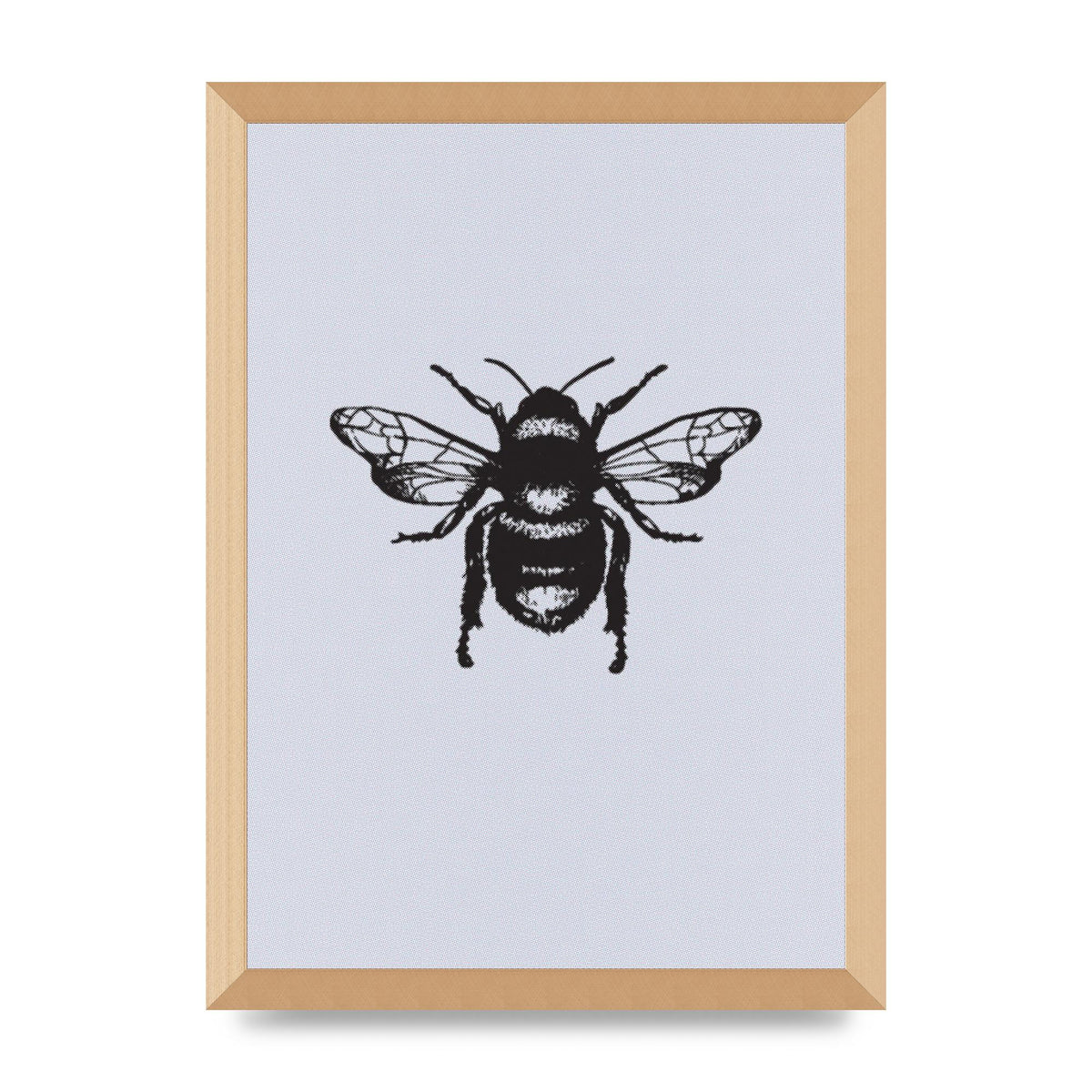 Bee Illustration Printed Poster - A3 framed