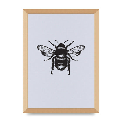 Bee Illustration Printed Poster - A3 framed