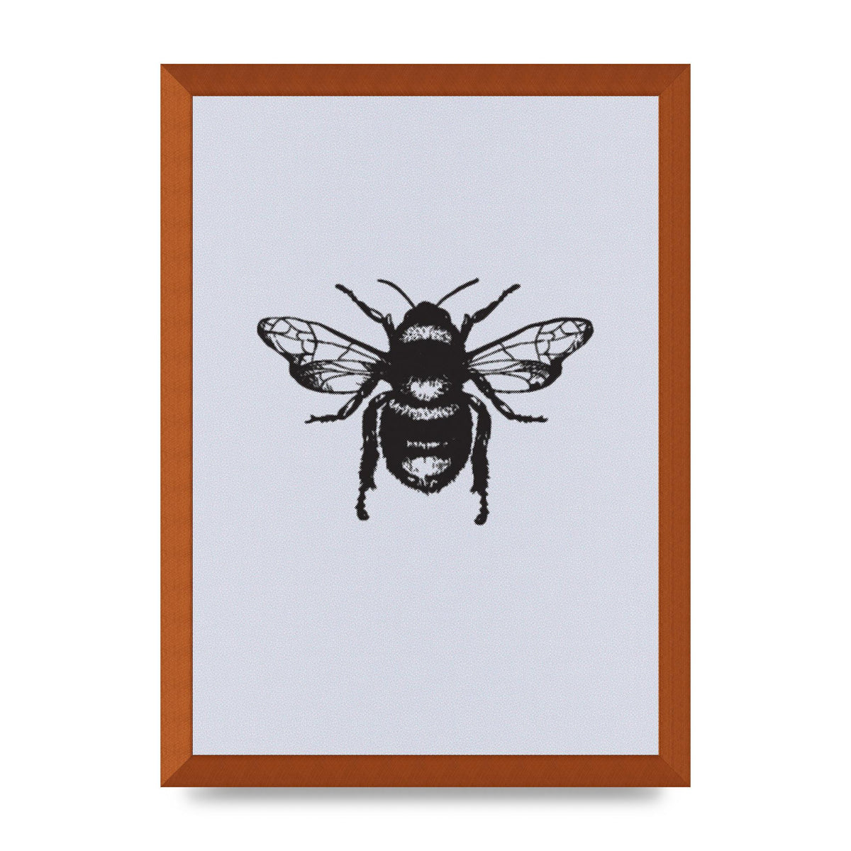 Bee Illustration Printed Poster - A3 framed