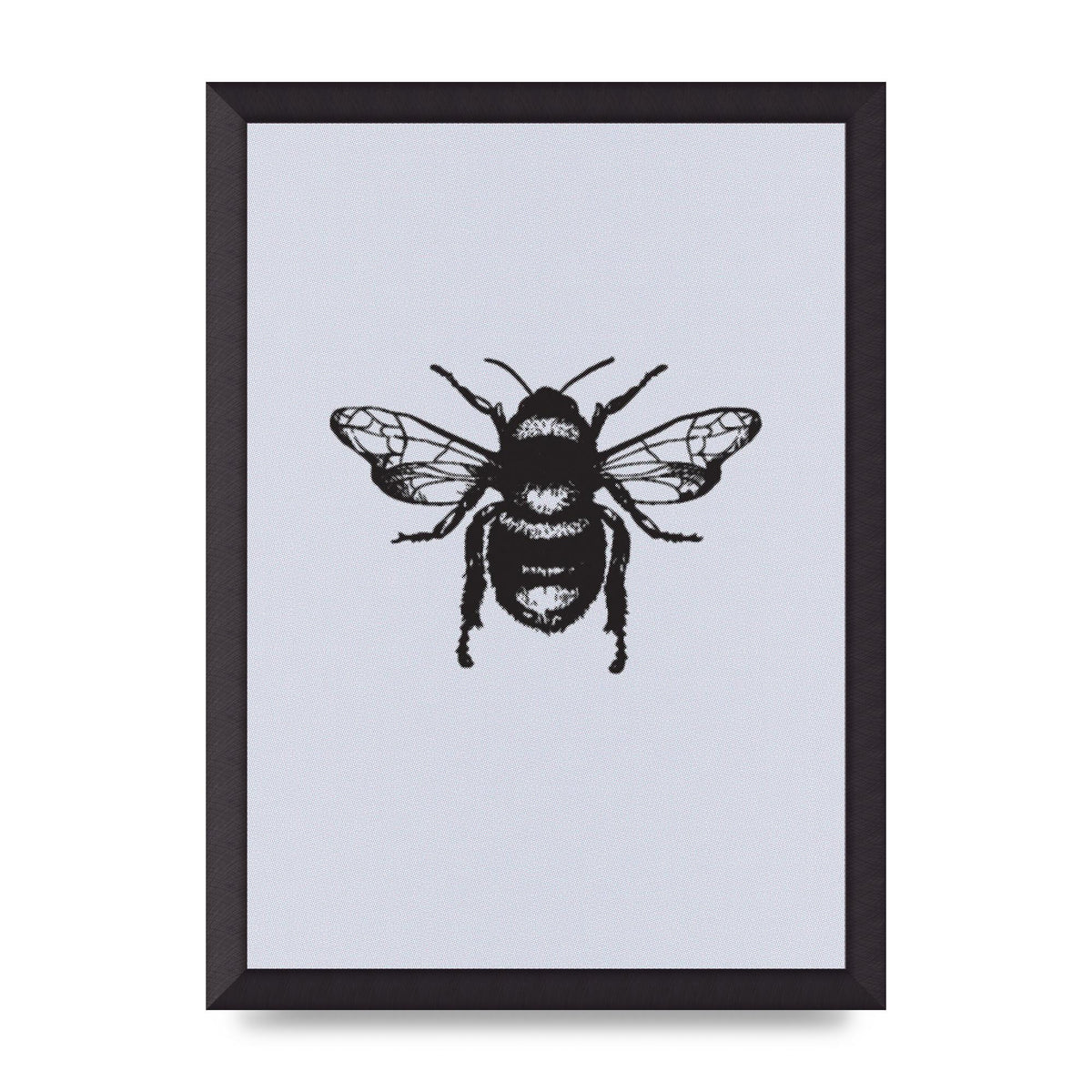Bee Illustration Printed Poster - A3 framed