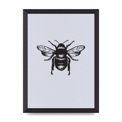 Bee Illustration Printed Poster - A3 framed