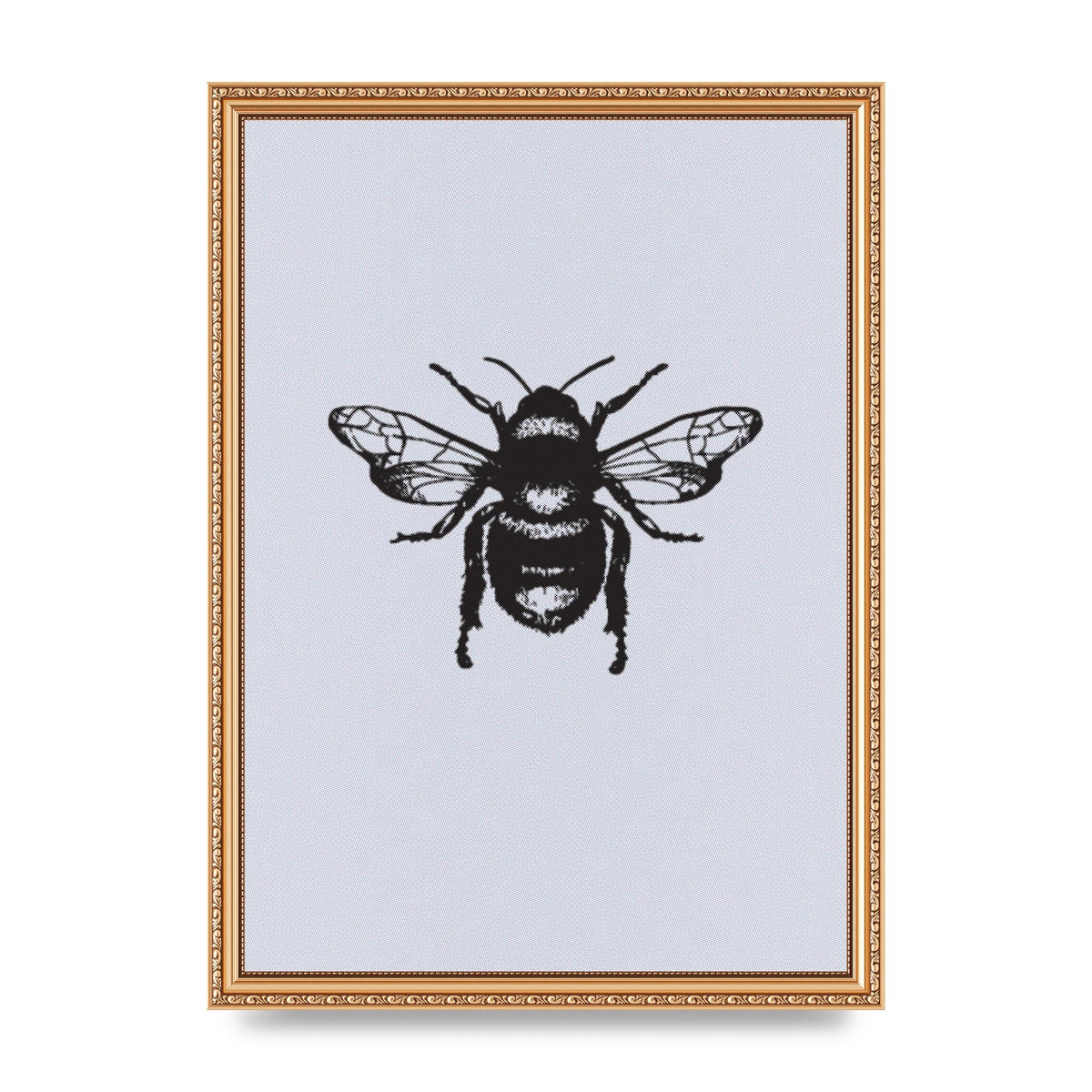 Bee Illustration Printed Poster - A3 framed