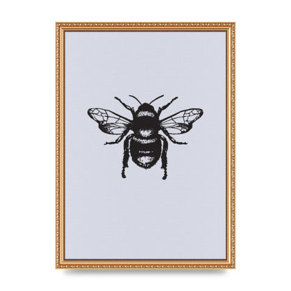 Bee Illustration Printed Poster - A3 framed