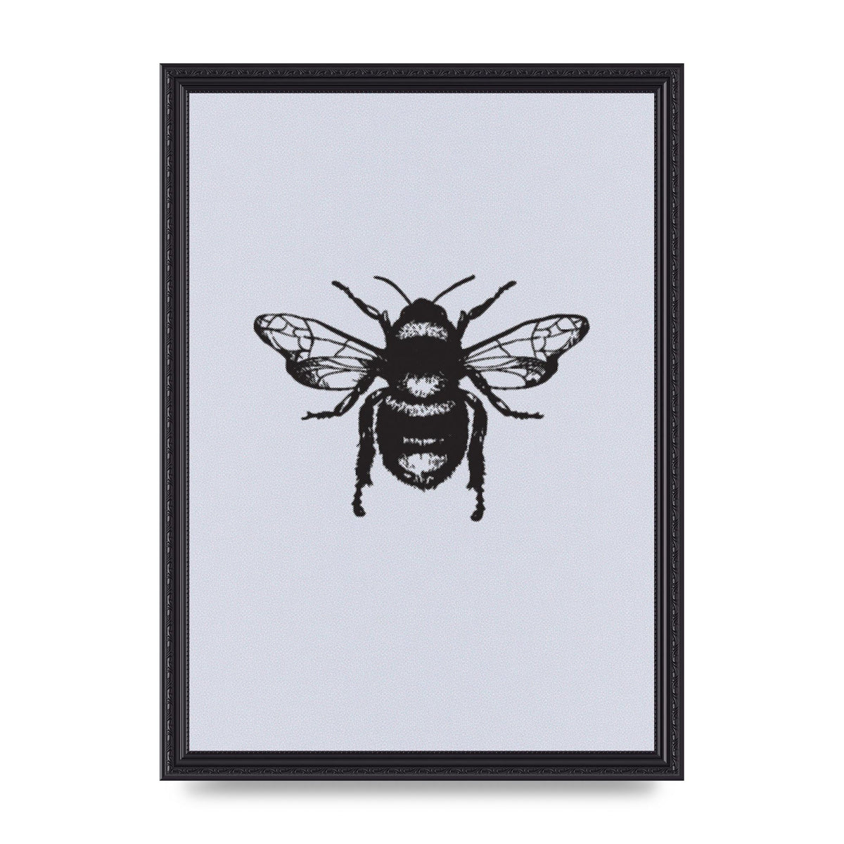 Bee Illustration Printed Poster - A3 framed