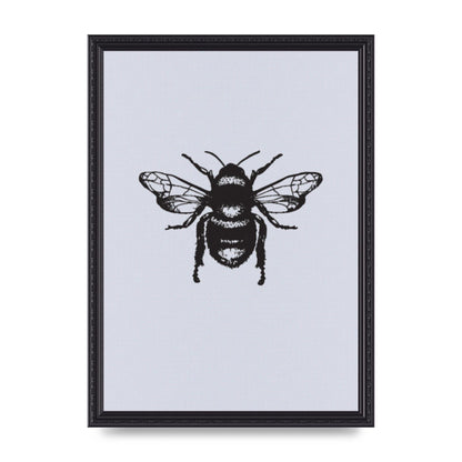 Bee Illustration Printed Poster - A3 framed