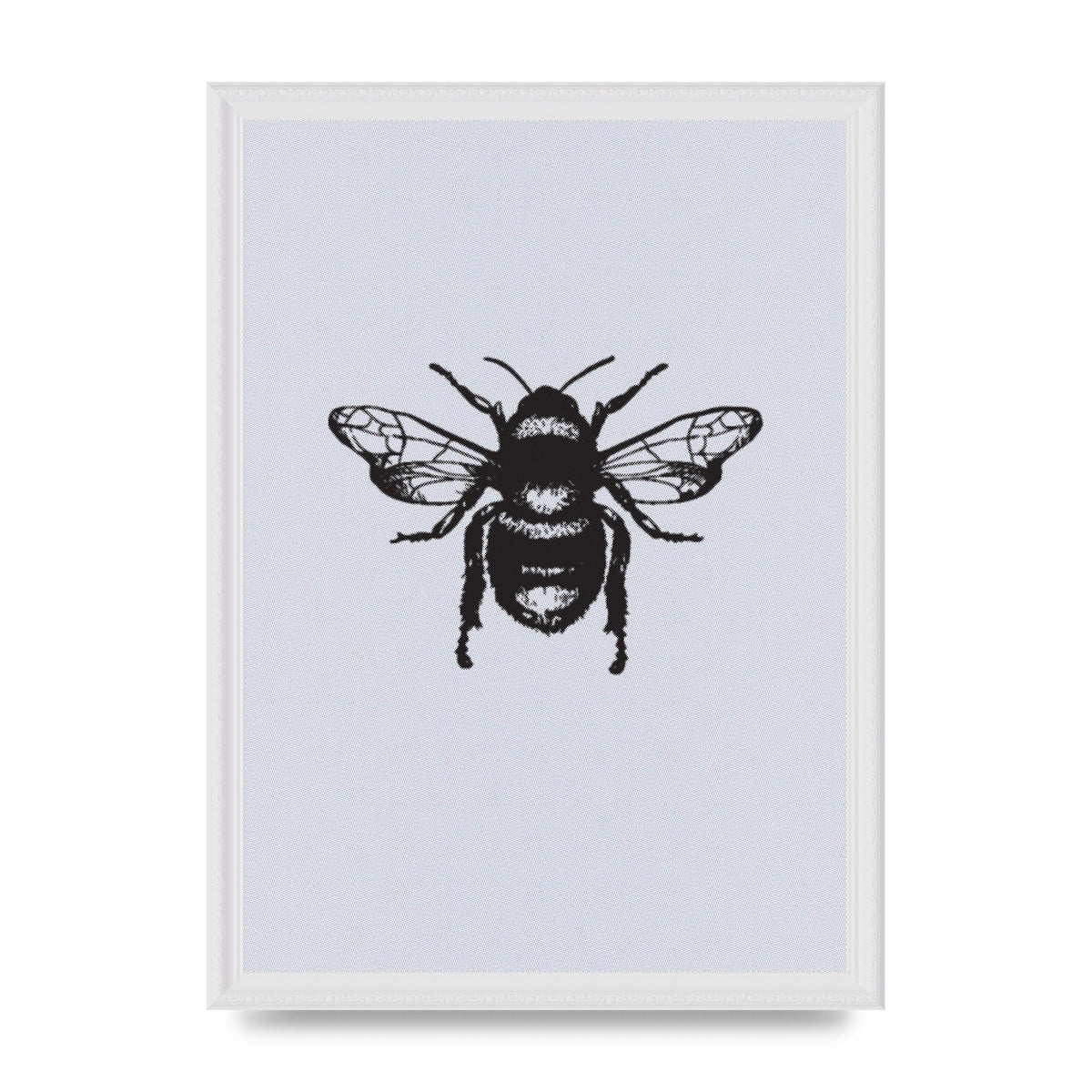 Bee Illustration Printed Poster - A3 framed