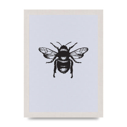 Bee Illustration Printed Poster - A4 framed