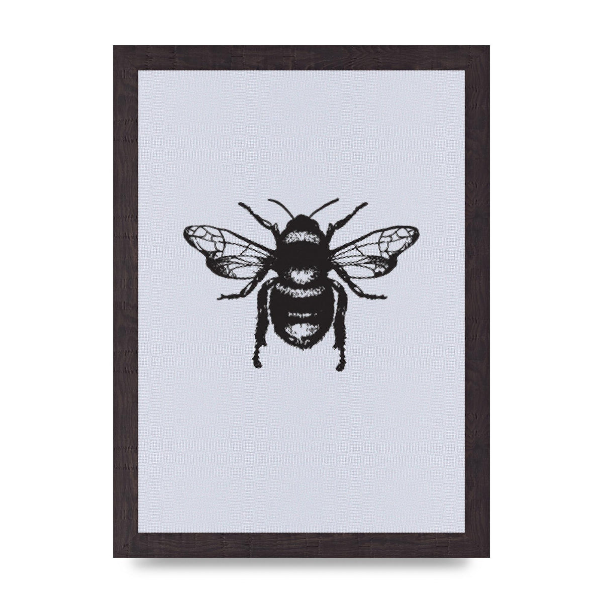 Bee Illustration Printed Poster - A4 framed