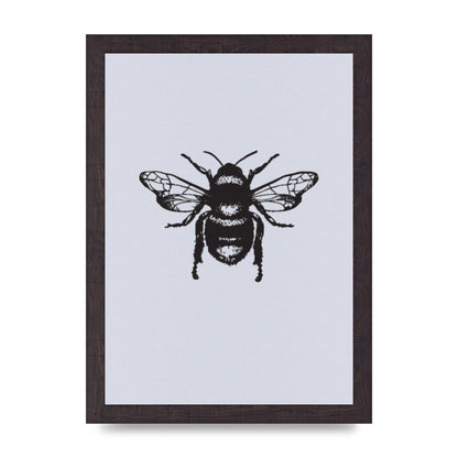 Bee Illustration Printed Poster - A4 framed