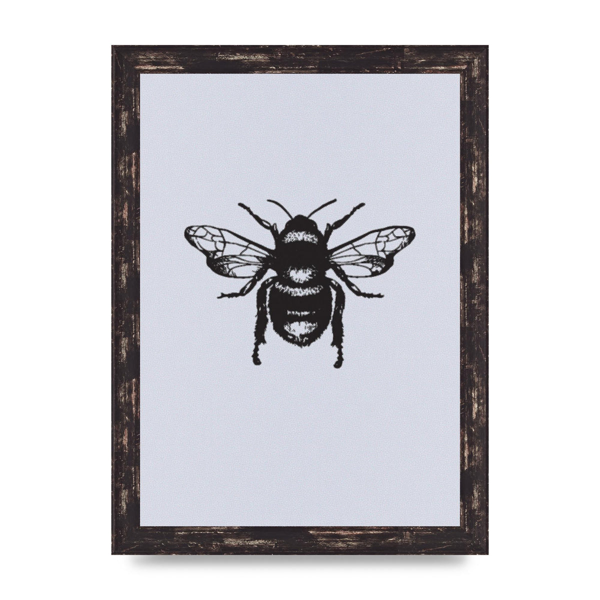 Bee Illustration Printed Poster - A4 framed