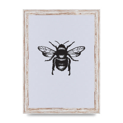 Bee Illustration Printed Poster - A4 framed