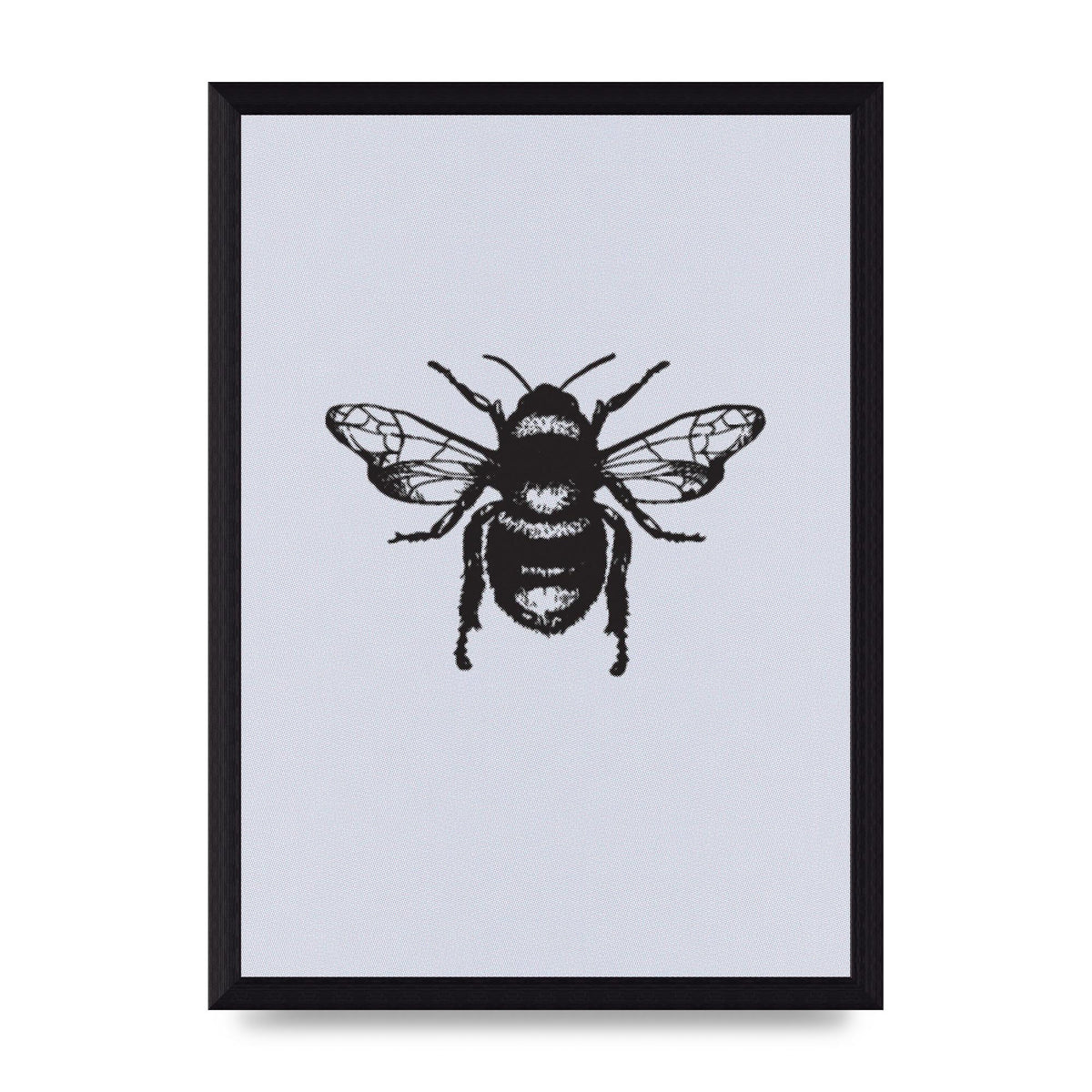 Bee Illustration Printed Poster - A4 framed