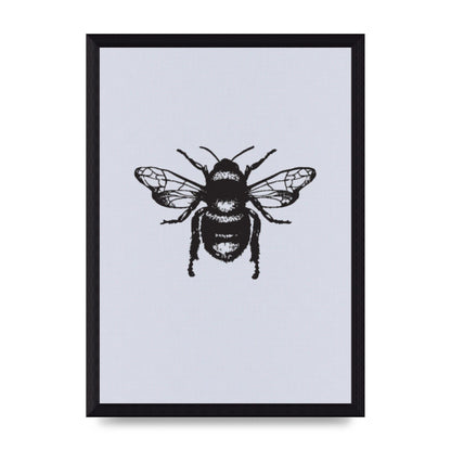 Bee Illustration Printed Poster - A4 framed