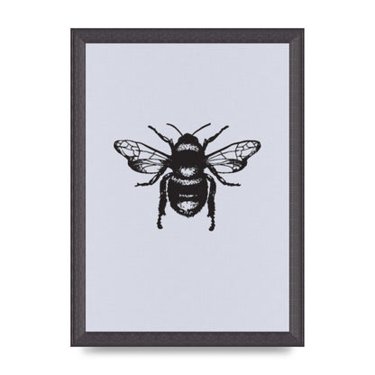 Bee Illustration Printed Poster - A4 framed