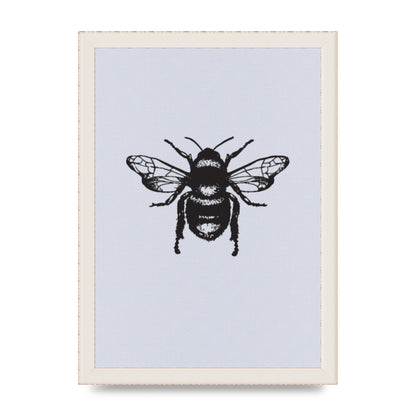 Bee Illustration Printed Poster - A4 framed