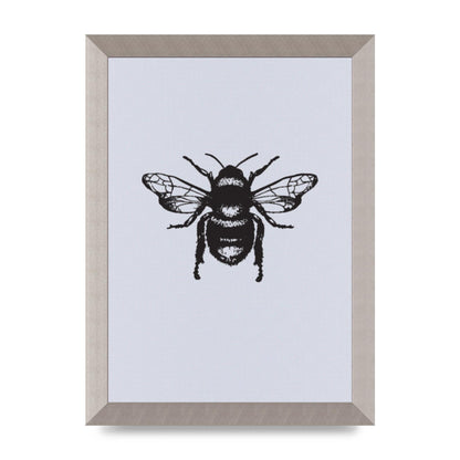 Bee Illustration Printed Poster - A4 framed