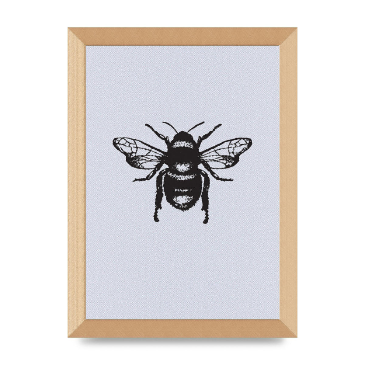 Bee Illustration Printed Poster - A4 framed