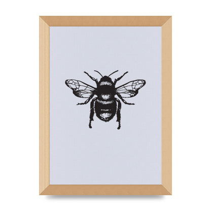 Bee Illustration Printed Poster - A4 framed
