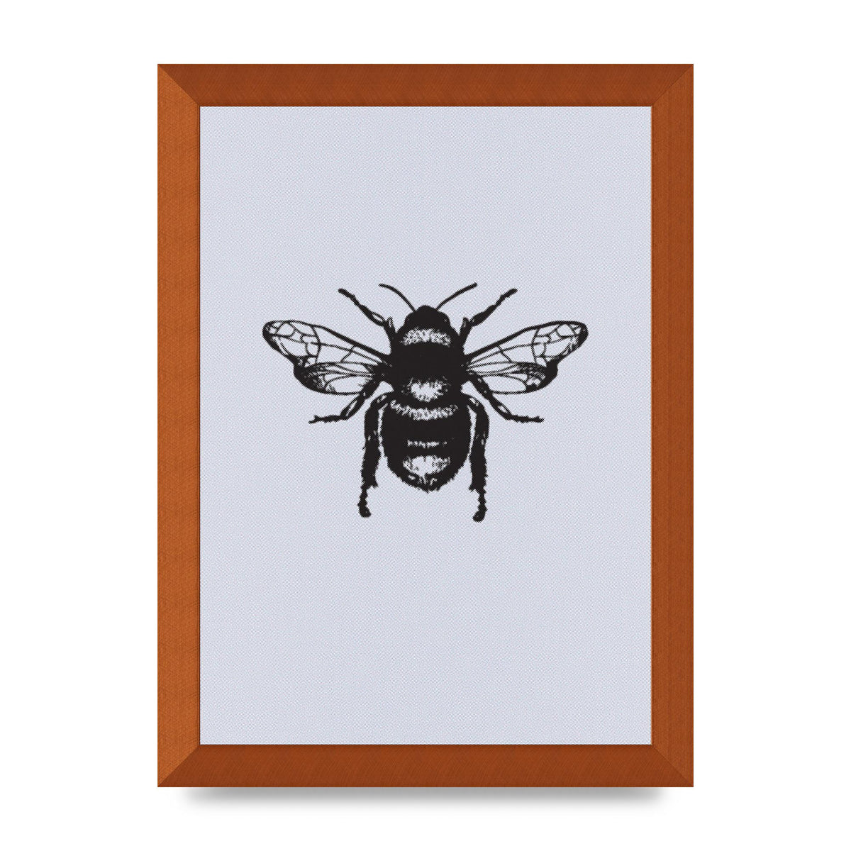 Bee Illustration Printed Poster - A4 framed