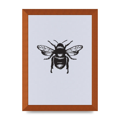 Bee Illustration Printed Poster - A4 framed