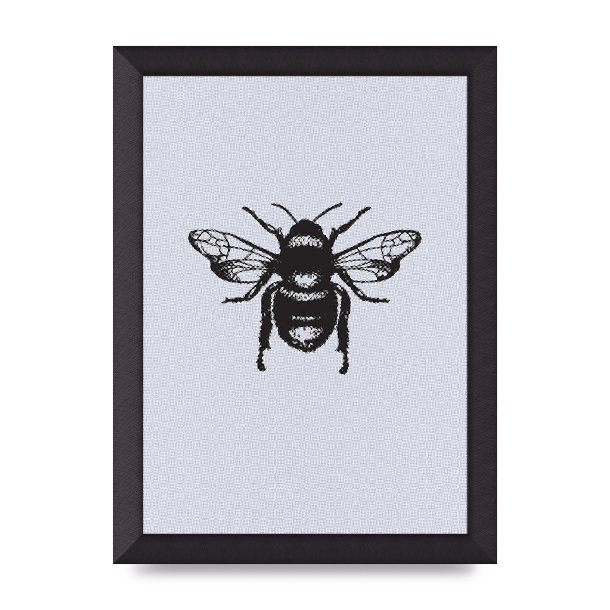 Bee Illustration Printed Poster - A4 framed