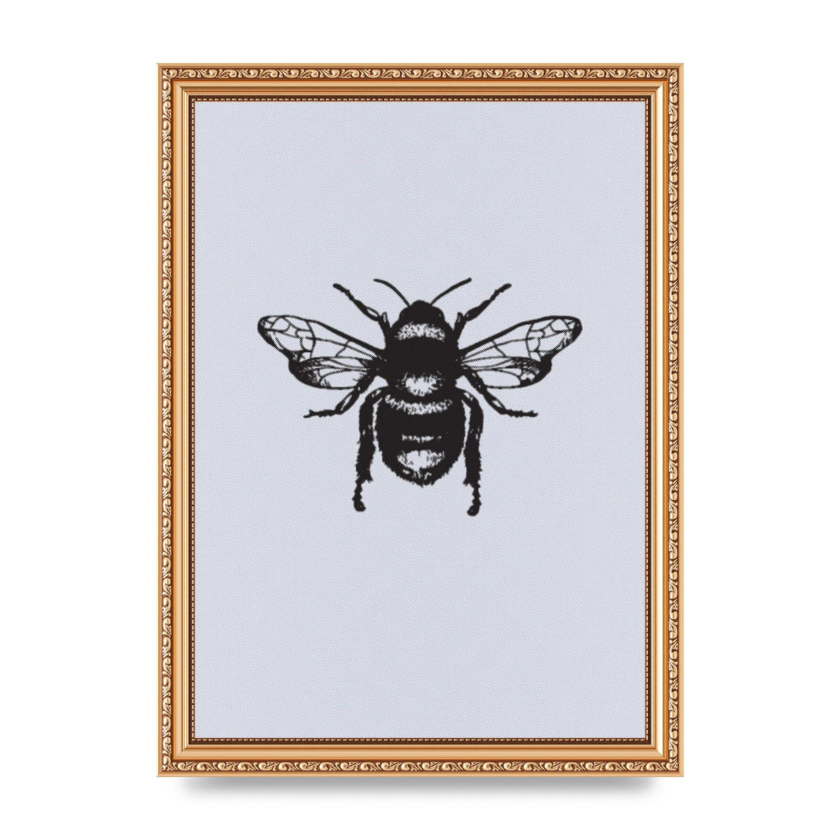 Bee Illustration Printed Poster - A4 framed