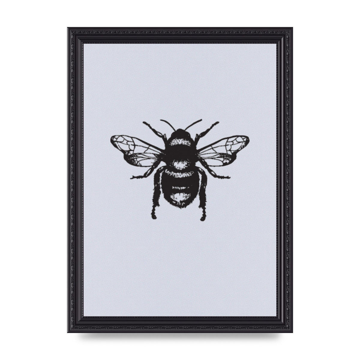 Bee Illustration Printed Poster - A4 framed