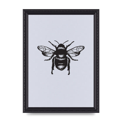 Bee Illustration Printed Poster - A4 framed