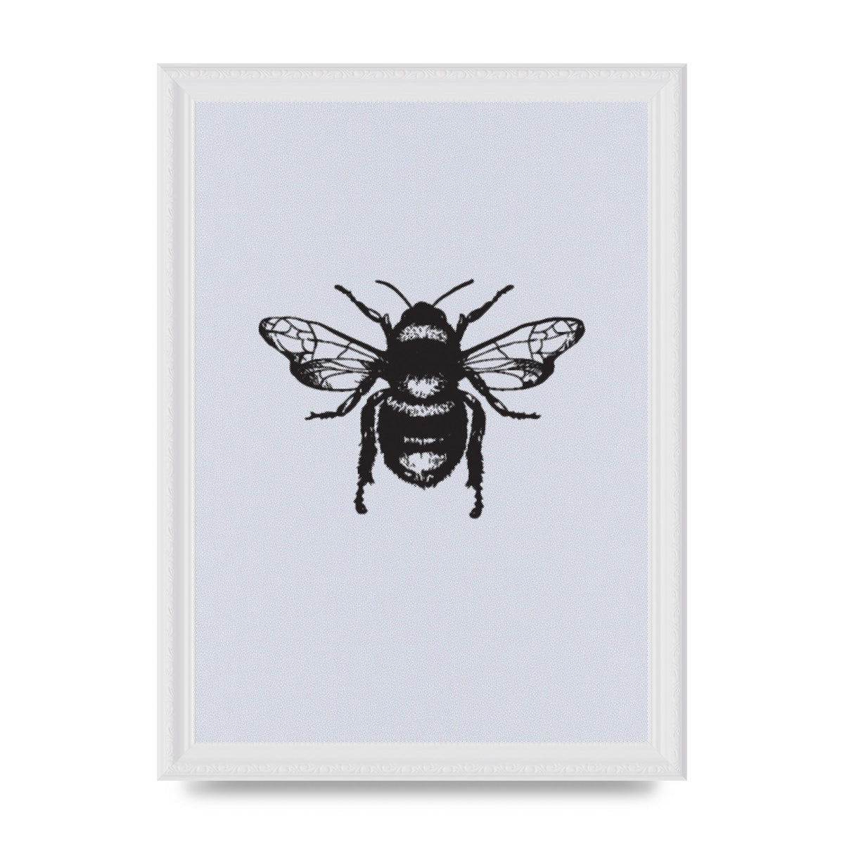 Bee Illustration Printed Poster - A4 framed