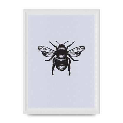Bee Illustration Printed Poster - A4 framed