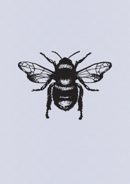 Bee Illustration Printed Poster - detail