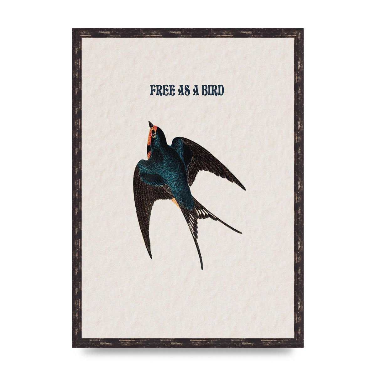 Free As A Bird Illustrative Wall Art - A2 framed