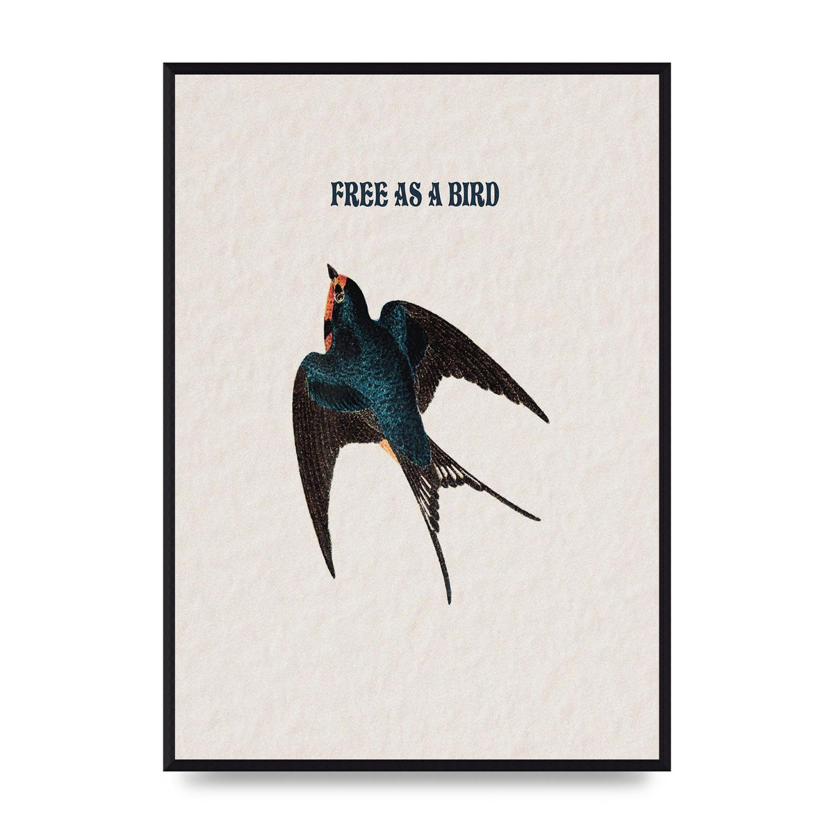Free As A Bird Illustrative Wall Art - A2 framed