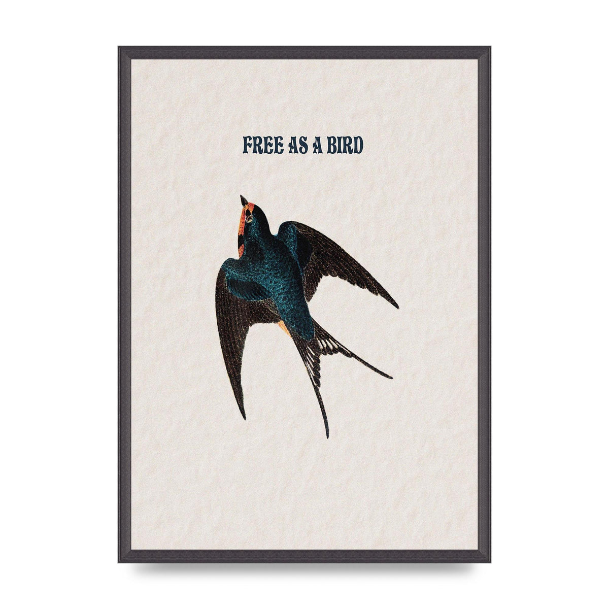 Free As A Bird Illustrative Wall Art - A2 framed