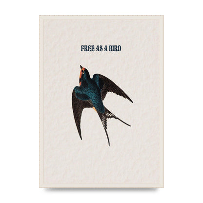 Free As A Bird Illustrative Wall Art - A2 framed