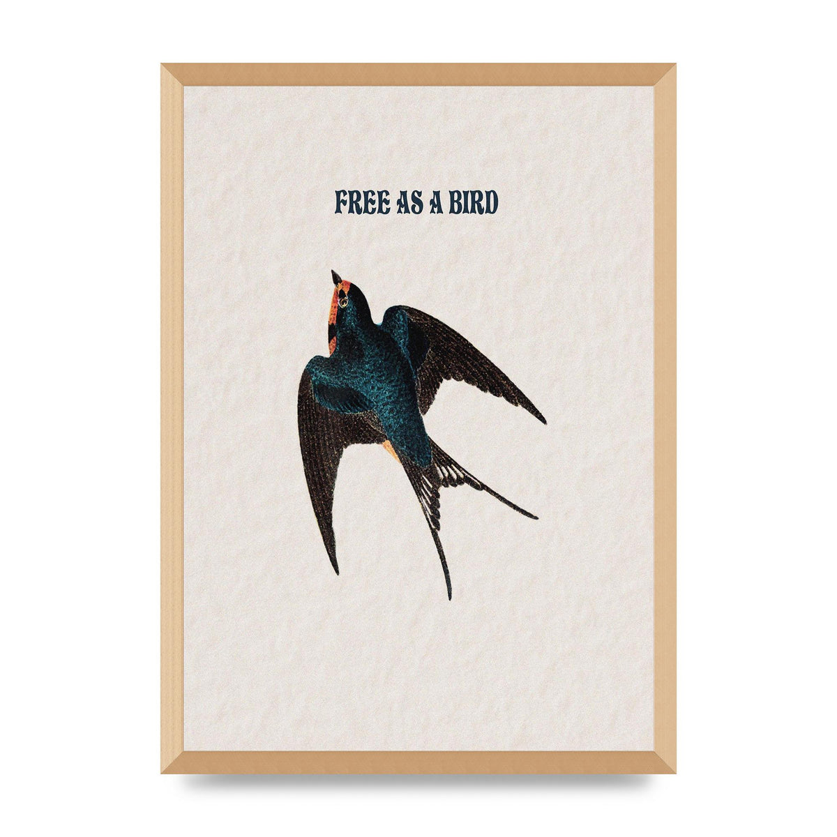 Free As A Bird Illustrative Wall Art - A2 framed