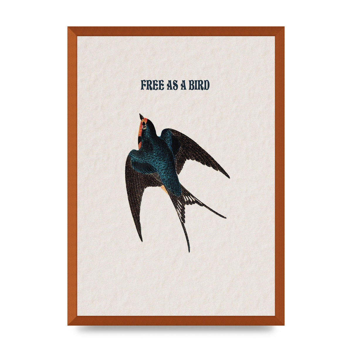 Free As A Bird Illustrative Wall Art - A2 framed