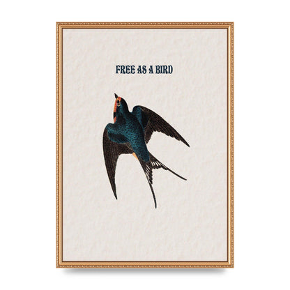 Free As A Bird Illustrative Wall Art - A2 framed