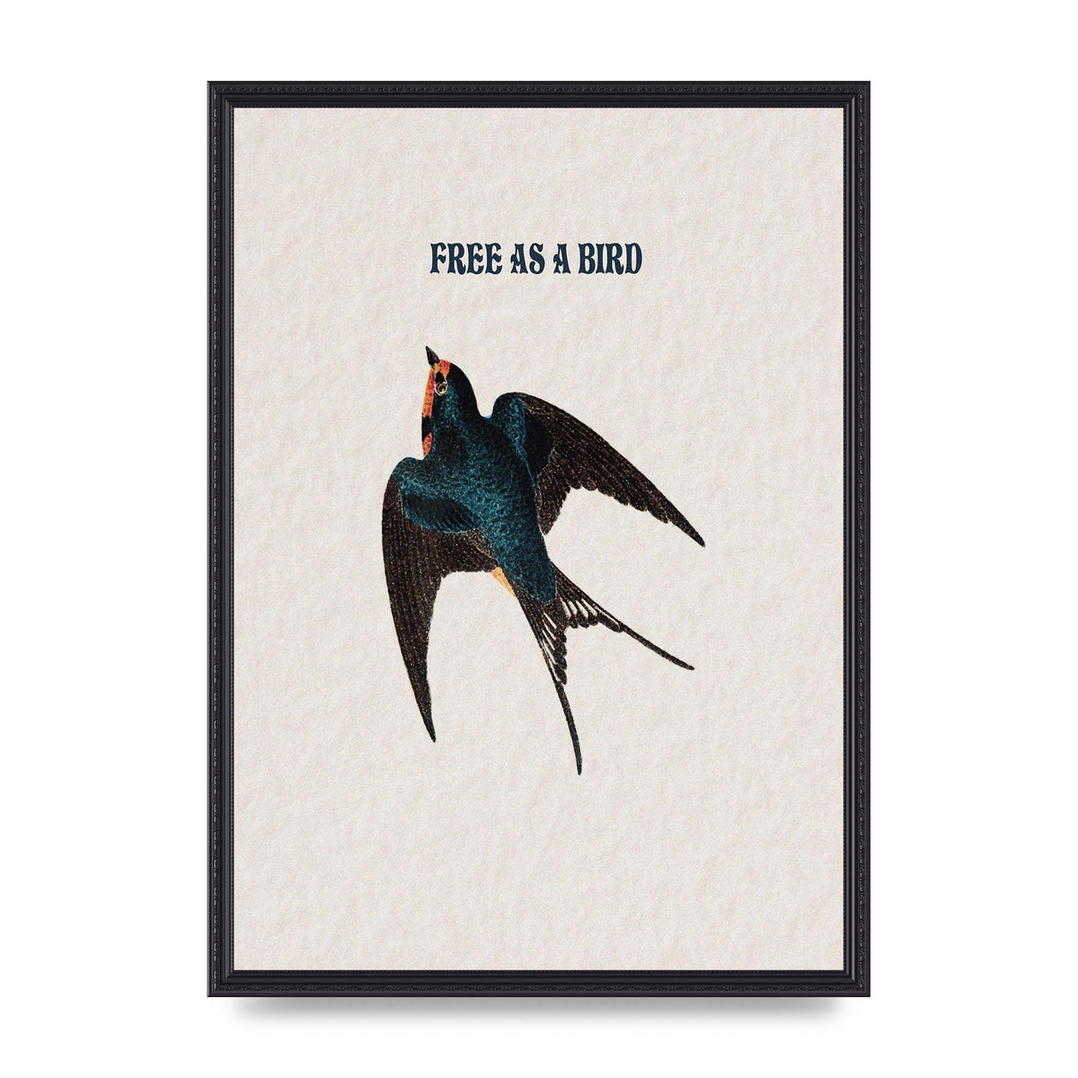 Free As A Bird Illustrative Wall Art - A2 framed