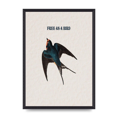 Free As A Bird Illustrative Wall Art - A2 framed