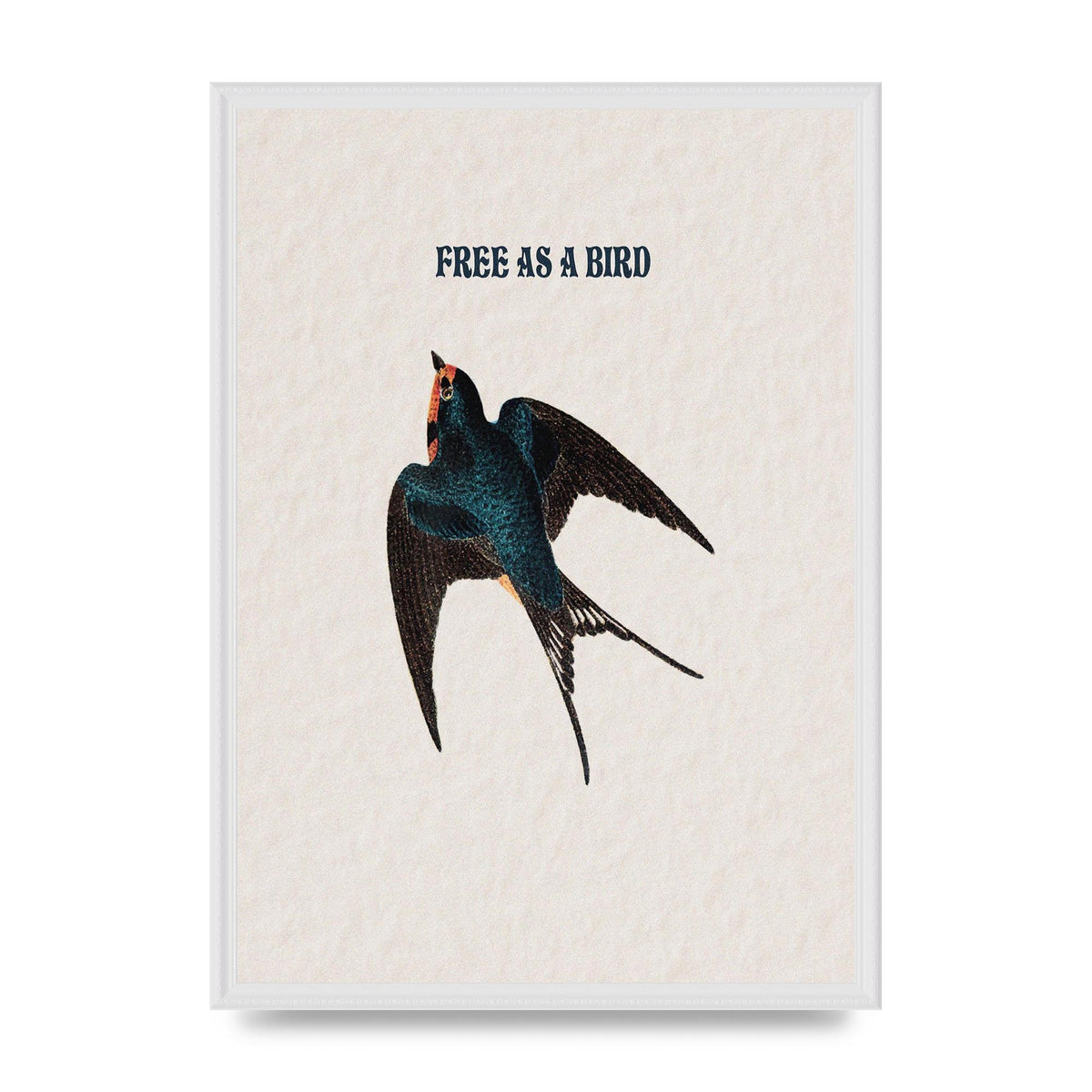 Free As A Bird Illustrative Wall Art - A2 framed