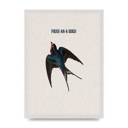 Free As A Bird Illustrative Wall Art - A3 framed