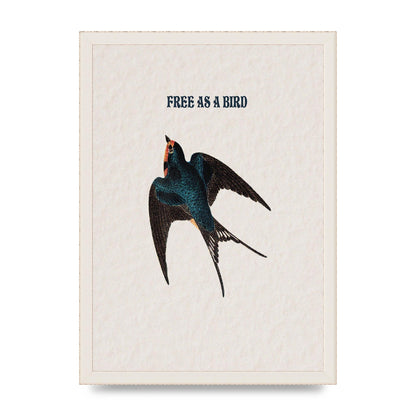Free As A Bird Illustrative Wall Art - A3 framed
