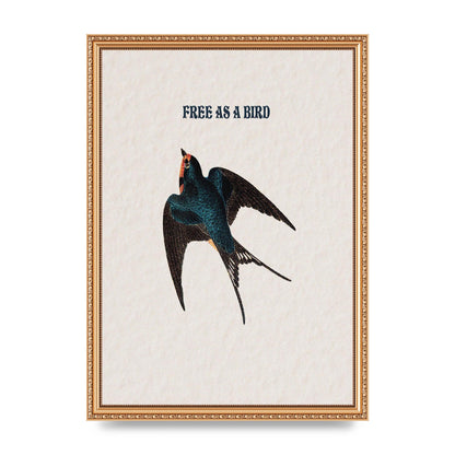 Free As A Bird Illustrative Wall Art - A3 framed