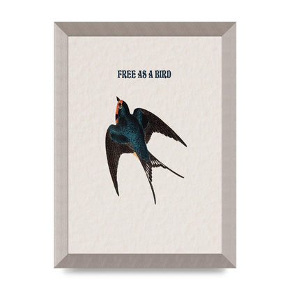 Free As A Bird Illustrative Wall Art - A4 framed