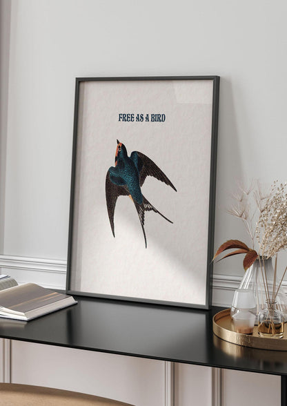 Free As A Bird Illustrative Wall Art - living room 4