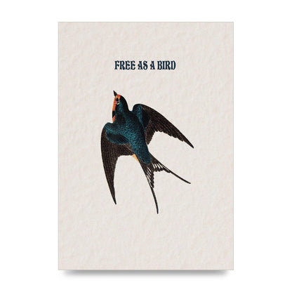 Free As A Bird Illustrative Wall Art - unframed print