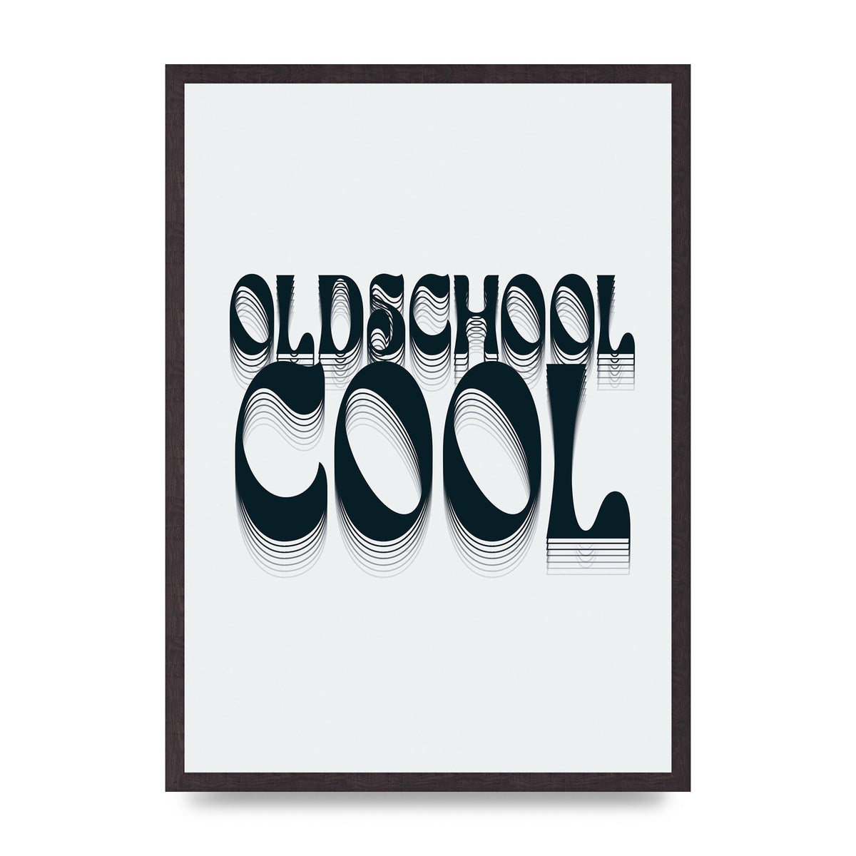 Oldschool Cool Retro" Printed Poster - A2 framed