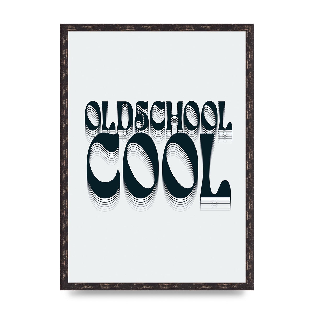 Oldschool Cool Retro" Printed Poster - A2 framed