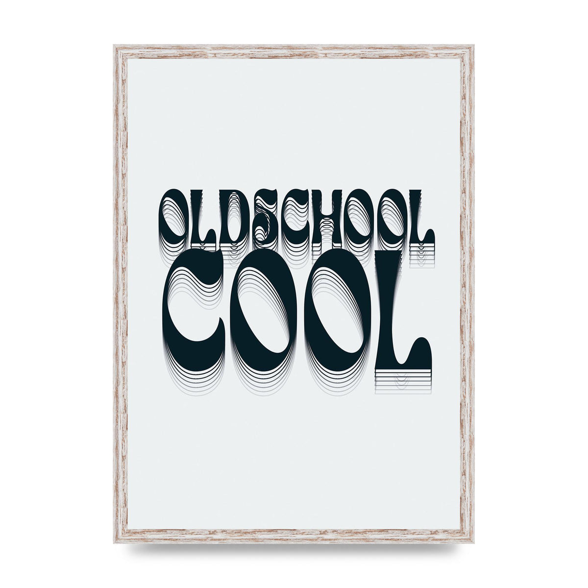 Oldschool Cool Retro" Printed Poster - A2 framed